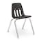 Virco 9000 Series 14" Classroom Chair, Kindergarten - 2nd Grade with Nylon Glides - Black Seat 9014 - alternate 1